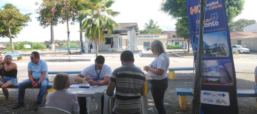 Moradores da Chã da Jaqueira recebem triagem oftalmológica e serviços de saúde gratuitos