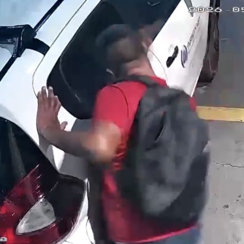 Vídeo: suspeito tenta quebrar vidro com pedra e furtar carro no Benedito Bentes