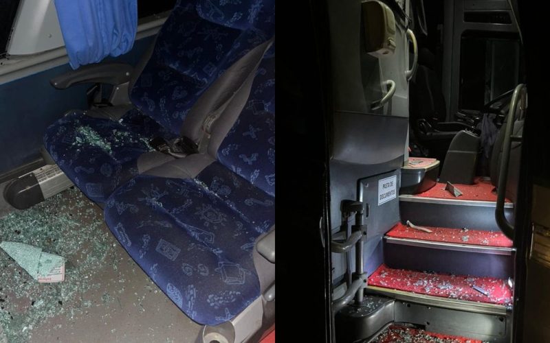 Ônibus universitário é alvo de ataque com bombas caseiras em Alagoas