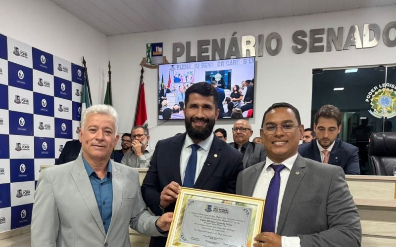 Deputado Federal Delegado Fabio Costa recebe Título de Cidadão Honorário de São Miguel dos Campos