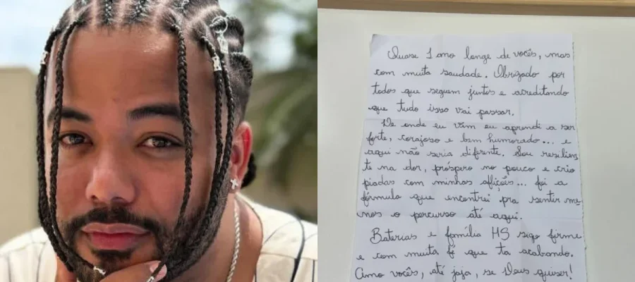 Preso há quase um ano, Hytalo Santos publica carta: “Tudo isso vai passar”