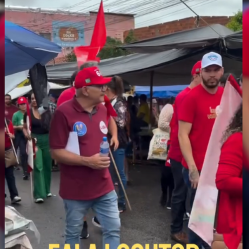 Locutor de feira em Santana do Ipanema faz discurso em apoio a Flávio Bolsonaro