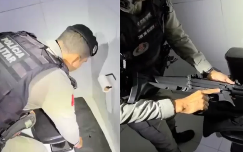 Polícia divulga imagens de arma de uso restrito encontrada em ação em Arapiraca