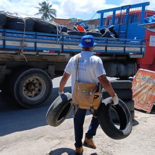Prefeitura de Maceió faz mutirão para recolher pneus e combater a dengue