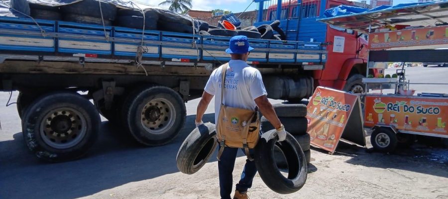 Prefeitura de Maceió faz mutirão para recolher pneus e combater a dengue