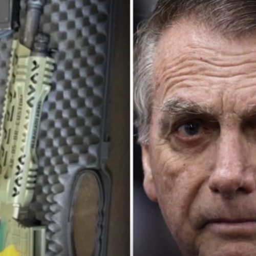 Espingarda de Bolsonaro apreendida pela PF tem cores do Brasil