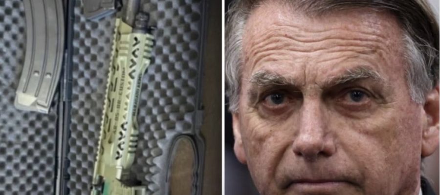 Espingarda de Bolsonaro apreendida pela PF tem cores do Brasil