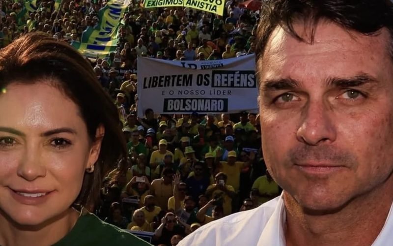PL faz nova tentativa para pacificar relação entre Michelle e Flávio Bolsonaro