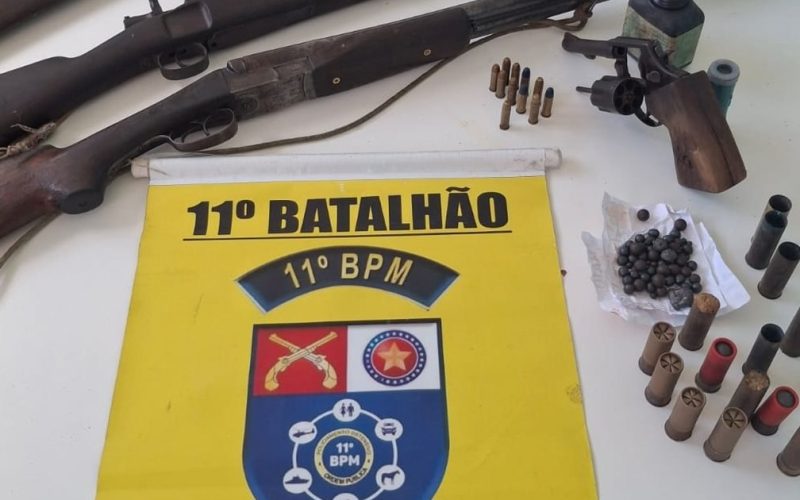 Denúncias de tiros contra animais levam à prisão de homem com três armas, em Alagoas