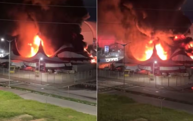 Chamas destroem estrutura do Circo do Tirullipa durante a madrugada; ninguém ficou ferido