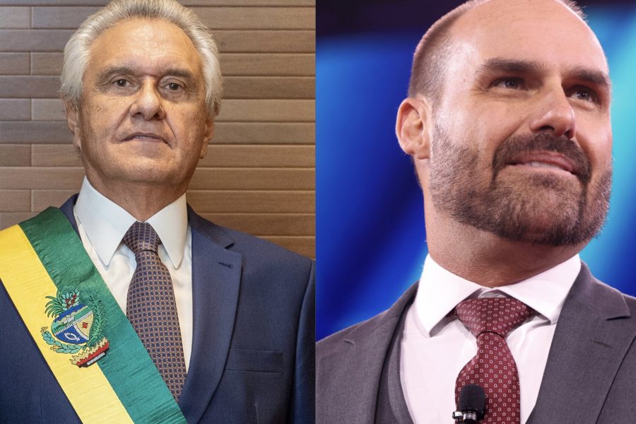 Caiado critica postura de Eduardo Bolsonaro em defesa do pai