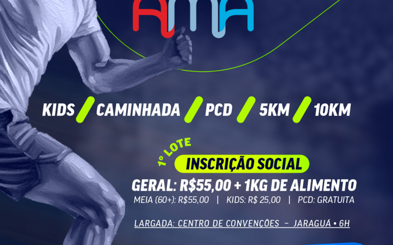 Inscrições abertas para a 1ª Corrida QUEM CORRE AMA em Maceió