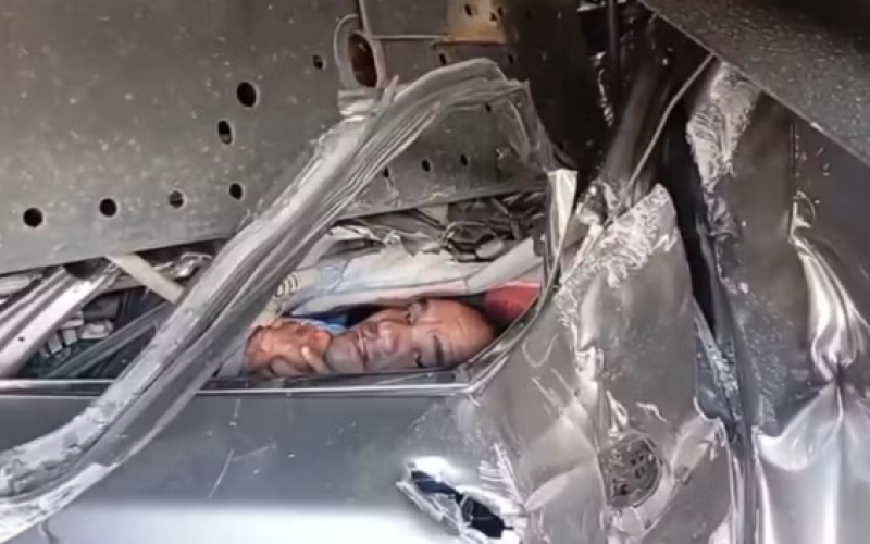 Fantástico mostra resgate emocionante de pai preso em carro esmagado por carreta em Alagoas; família sobreviveu