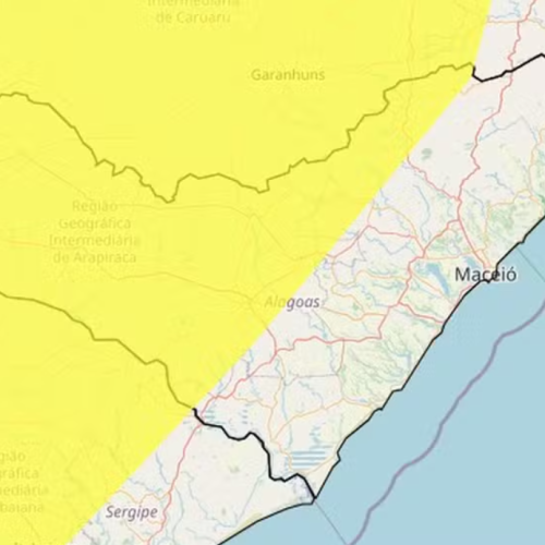Alerta de vendaval pode atingir 53 cidades de Alagoas até noite desta sexta-feira
