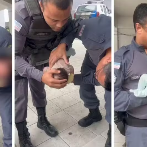 Policiais salvam bebê de 37 dias engasgado com leite materno