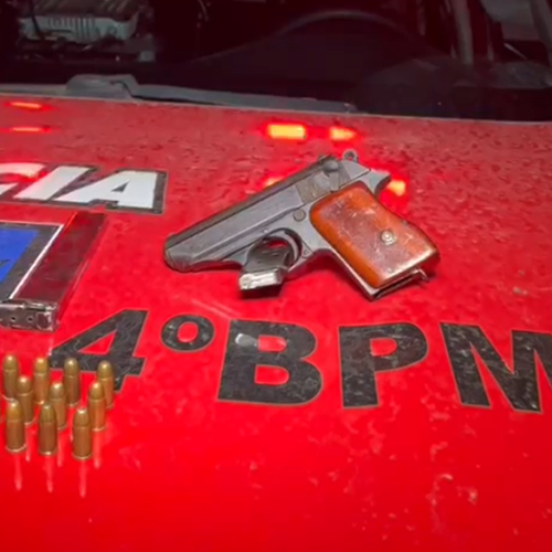 Guarnição Solo II do 4º BPM prende indivíduo por tentativa de homicídio e porte ilegal de arma de fogo em Bebedouro