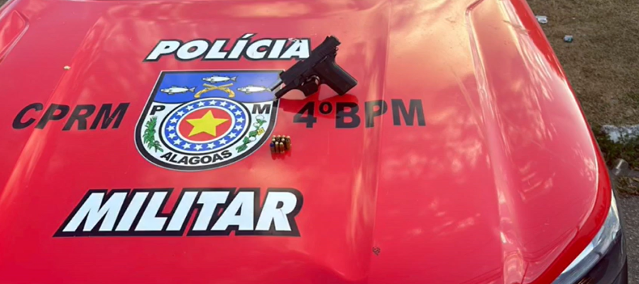 Guarnição do 4º BPM prende homem com arma de fogo no Clima Bom