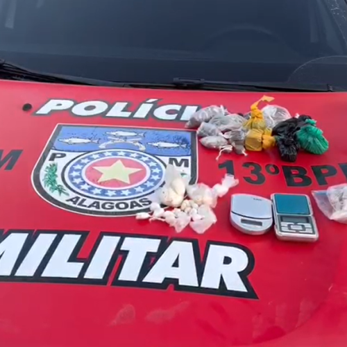 Guardiã II do 13º BPM apreende drogas e balança de precisão em Jacarecica