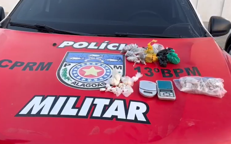Guardiã II do 13º BPM apreende drogas e balança de precisão em Jacarecica