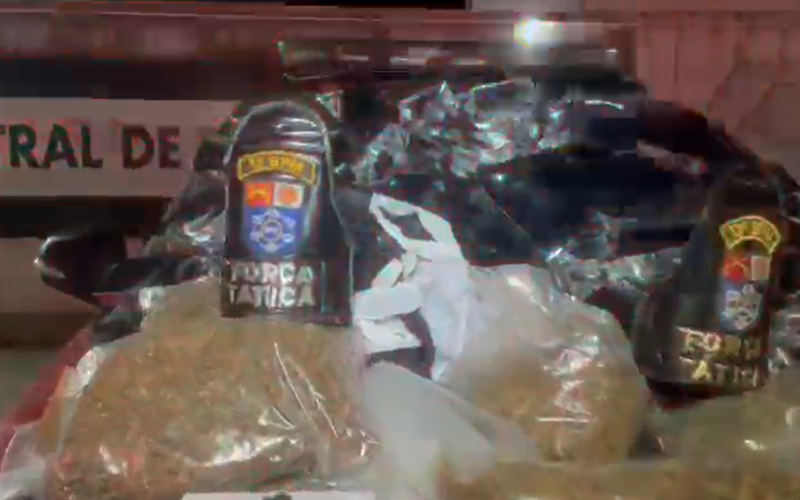 Força Tática apreende 60 pacotes de maconha após denúncia em Marechal Deodoro