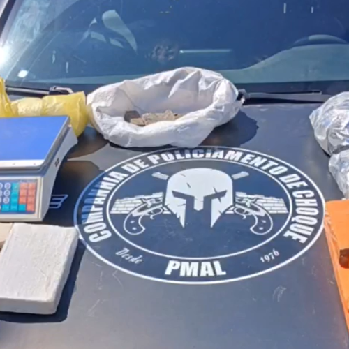 Companhia de Choque prende suspeito de tráfico na Grota do Macaco