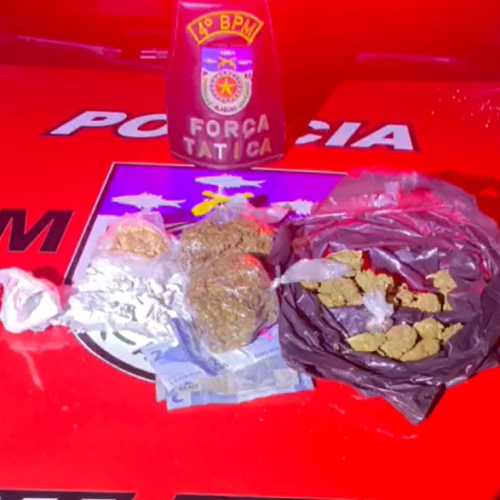 Força Tática do 4º BPM prende dois suspeitos por tráfico de drogas na Vila Saem