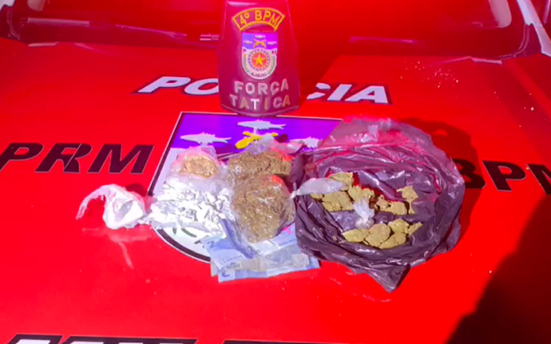 Força Tática do 4º BPM prende dois suspeitos por tráfico de drogas na Vila Saem