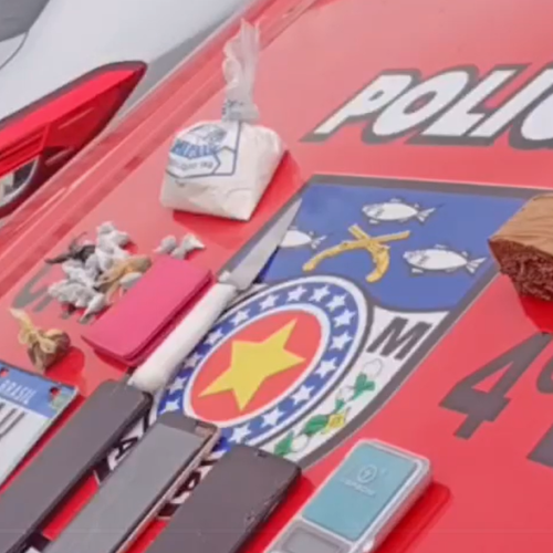 Guarnição do 4º BPM prende 3 indivíduos por tráfico de drogas no Clima Bom II