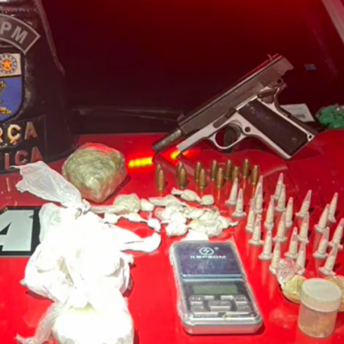 Força Tática do 12º BPM prende três suspeitos por tráfico, posse de arma e homicídio