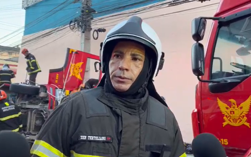 “Graças a Deus não teve fatalidade”, tenente do Corpo de Bombeiros fala sobre acidente envolvendo viatura
