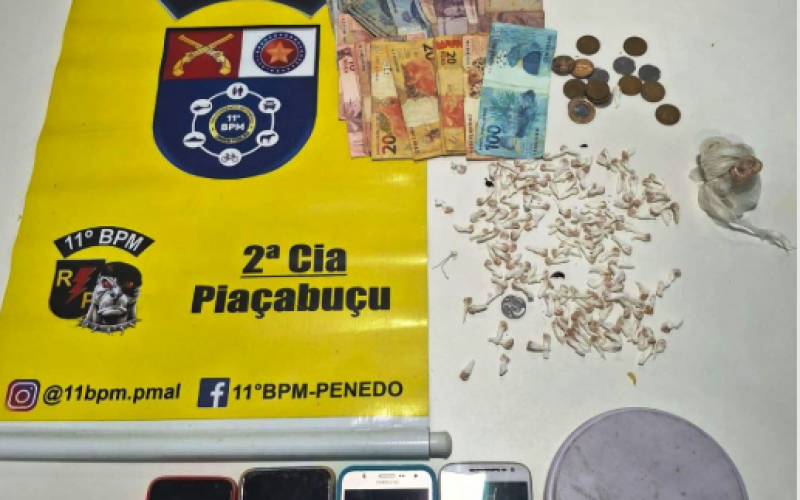 Suspeito é preso por tráfico de drogas e possível aliciamento de menores