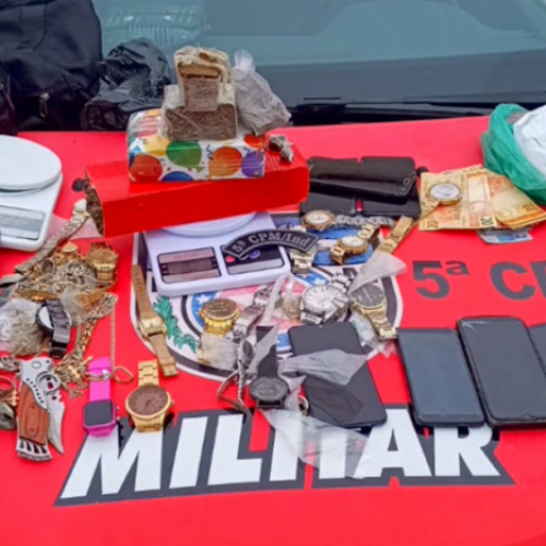 5ª Companhia da PM prende suspeito por tráfico de drogas no bairro Santa Lúcia