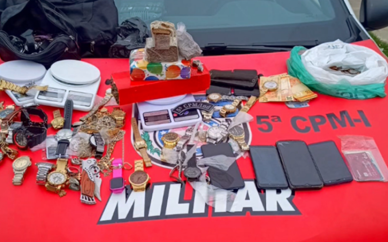 5ª Companhia da PM prende suspeito por tráfico de drogas no bairro Santa Lúcia