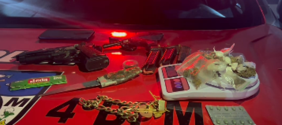 PM apreende drogas e arma de airsoft após fuga de suspeitos na Chã Jaqueira