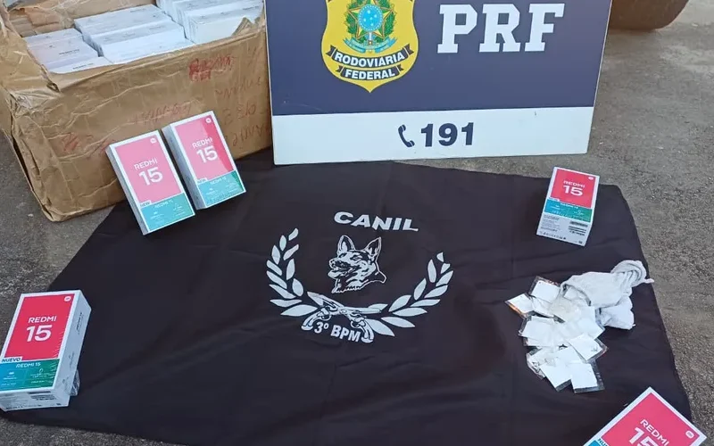 Carga com 58 celulares sem nota fiscal é apreendida em operação na BR-101, em São Sebastião