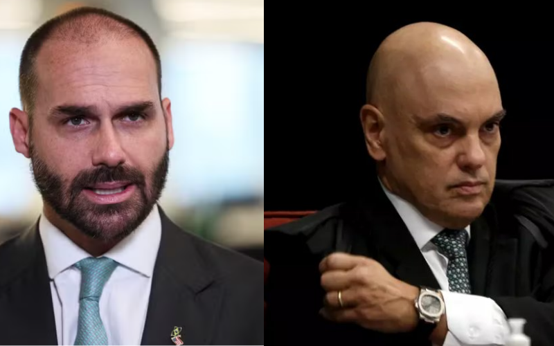 Com deputado fora do Brasil, Moraes realiza notificação de Eduardo Bolsonaro por edital