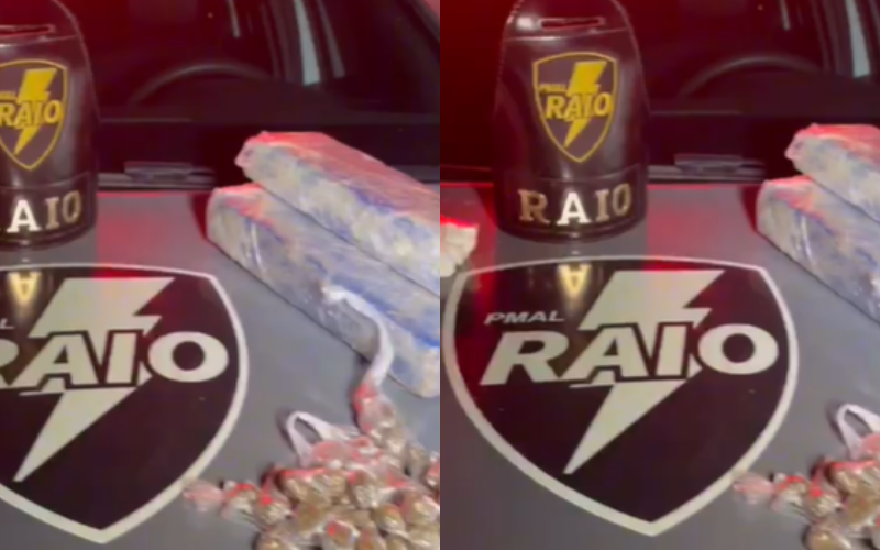 Homem é preso com 4,5 kg de maconha durante patrulhamento da Companhia de Raio no Vergel