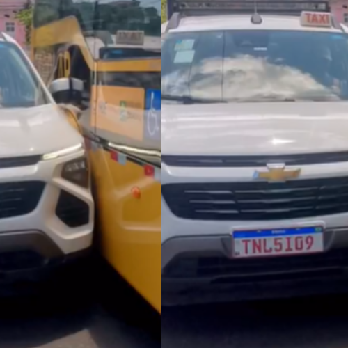 Confusão após acidente entre táxi e ônibus escolar termina na Central de Flagrantes