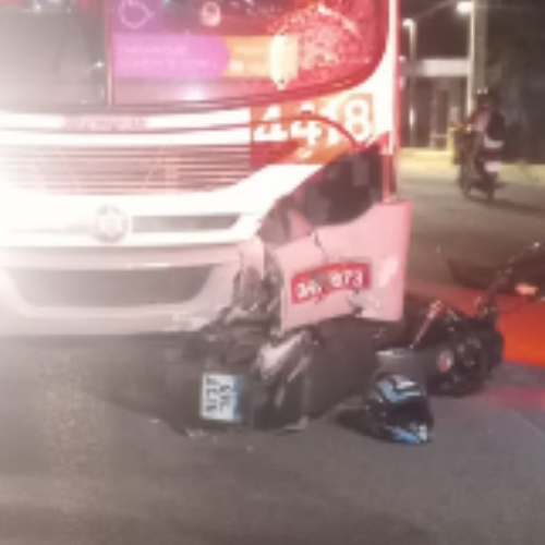 Motociclista morre após colisão com ônibus na parte alta de Maceió