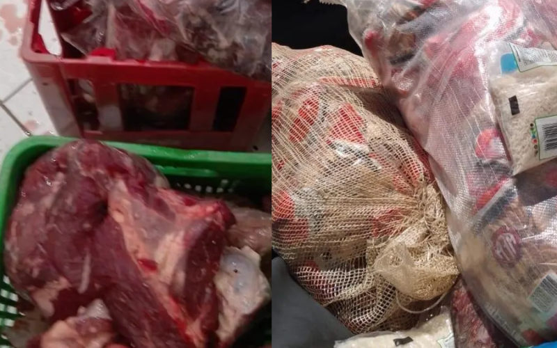 Denúncia leva à apreensão de 250 kg de produtos impróprios no Eustáquio Gomes