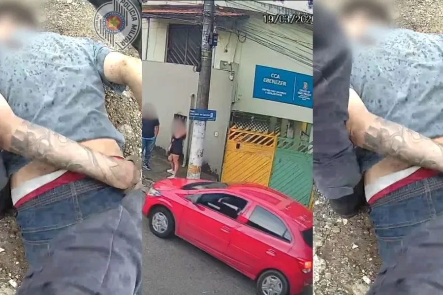 Vídeo mostra resgate de carro roubado com bebê de 2 meses