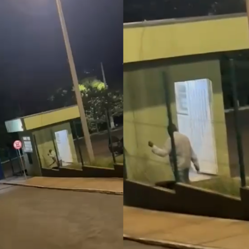 Guarda noturno é flagrado agredindo cão e acaba preso