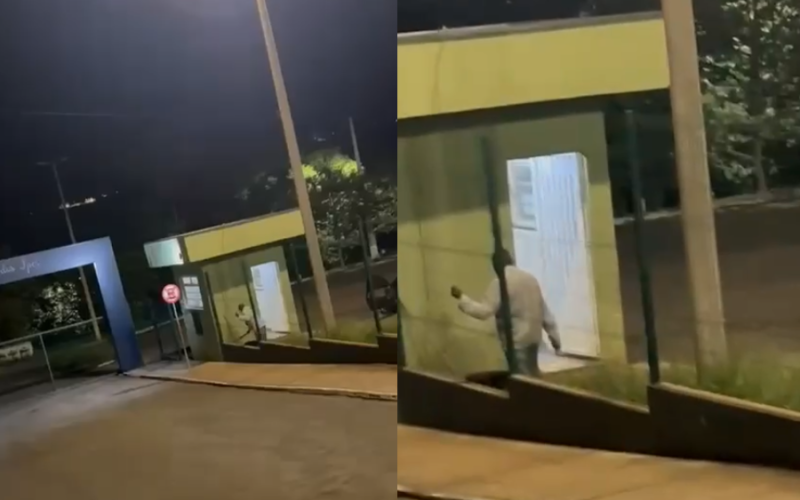 Guarda noturno é flagrado agredindo cão e acaba preso