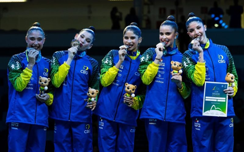 Alagoana Duda Arakaki ajuda Brasil a conquistar duas pratas no Mundial de Ginástica Rítmica