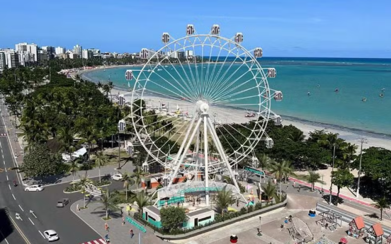 Agora Alagoas mostra ‘Roda Maceió’: maior roda gigante do Nordeste