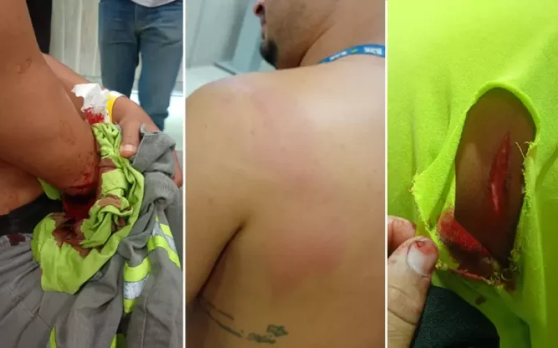 Revoltado, homem ataca equipe da BRK com facão após corte de água em casa; veja vídeo