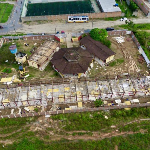 Prefeito Fernando Cavalcante destaca avanço das obras de nova escola em Matriz do Camaragibe