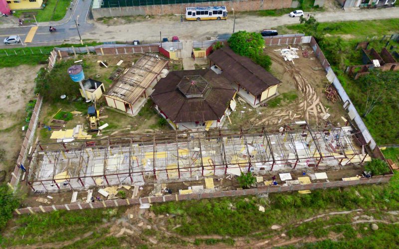 Prefeito Fernando Cavalcante destaca avanço das obras de nova escola em Matriz do Camaragibe