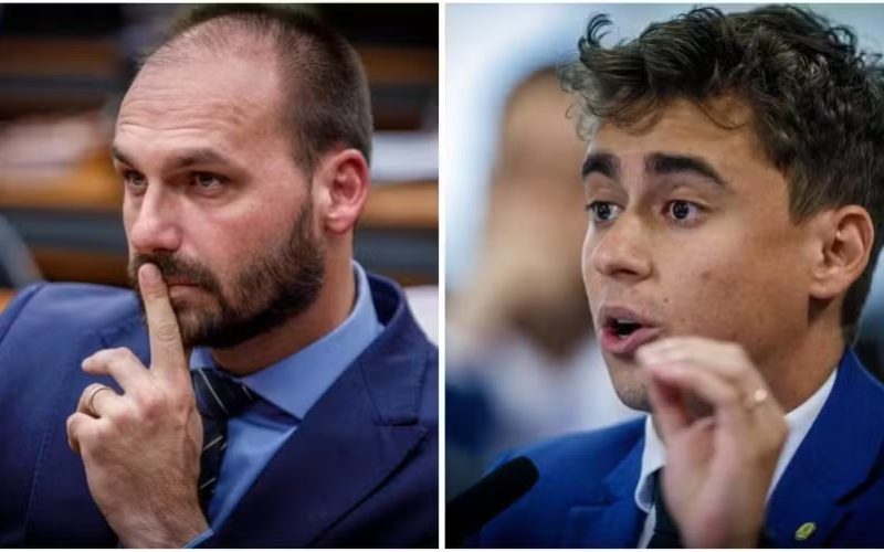 Eduardo cobra Nikolas por participação mais ‘ativa’ em defesa de Bolsonaro: ‘Se estivesse mais engajado, ajudaria’