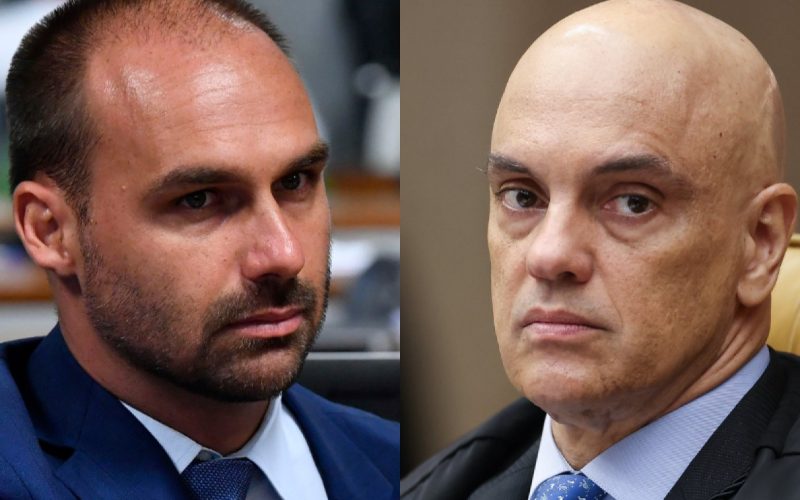 Eduardo Bolsonaro critica decisão de Moraes sobre monitoramento da casa do ex-presidente